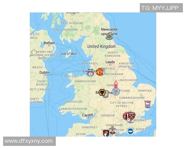 英超球队位置分布地图